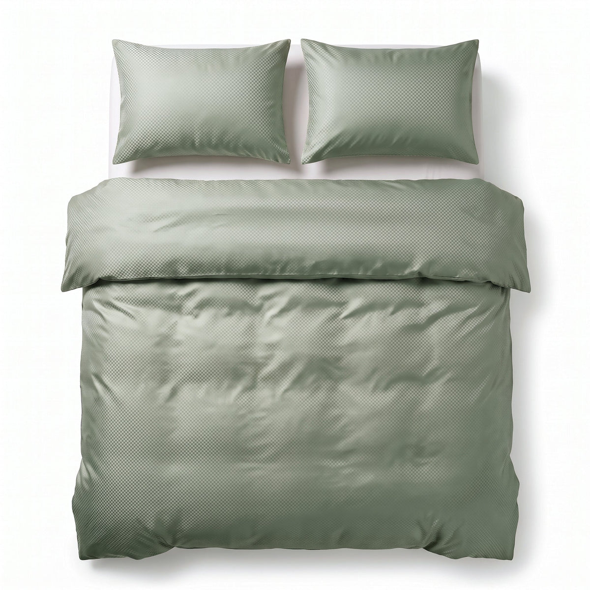 Hotel Dekbedovertrek – Luxe Satijnlook Micropercal – Groen – Sleeptime - Dromen & Wonen