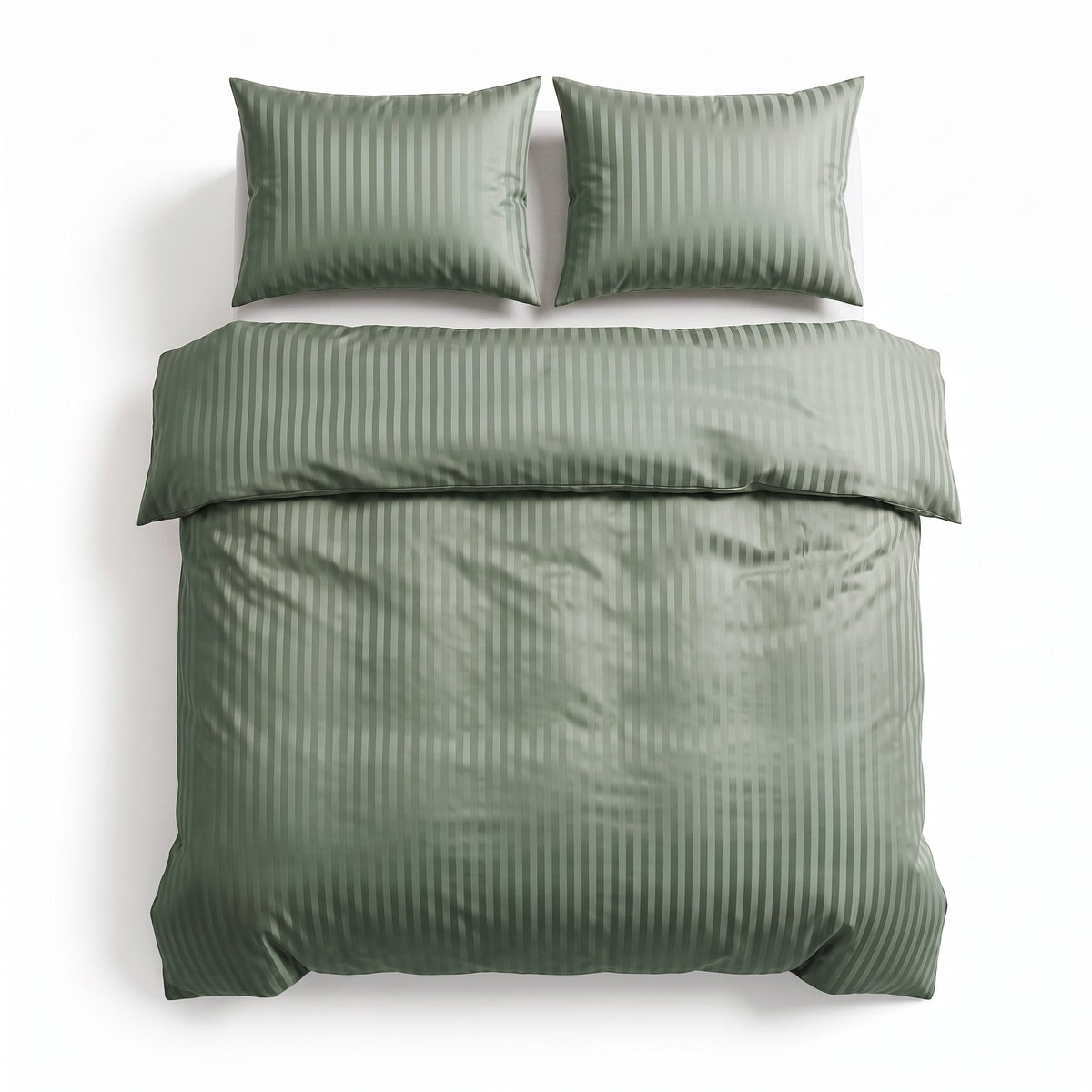 Hotel Dekbedovertrek – Luxe Strepen – Groen – Sleeptime - Dromen & Wonen