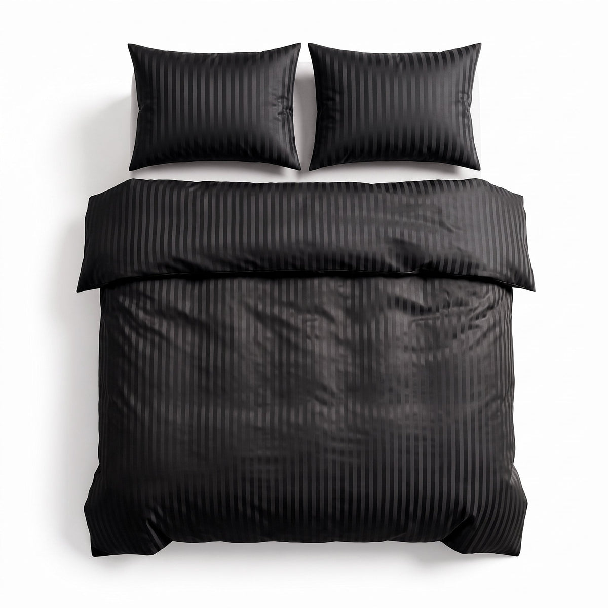 Hotel Dekbedovertrek – Luxe Strepen – Zwart – Sleeptime - Dromen & Wonen