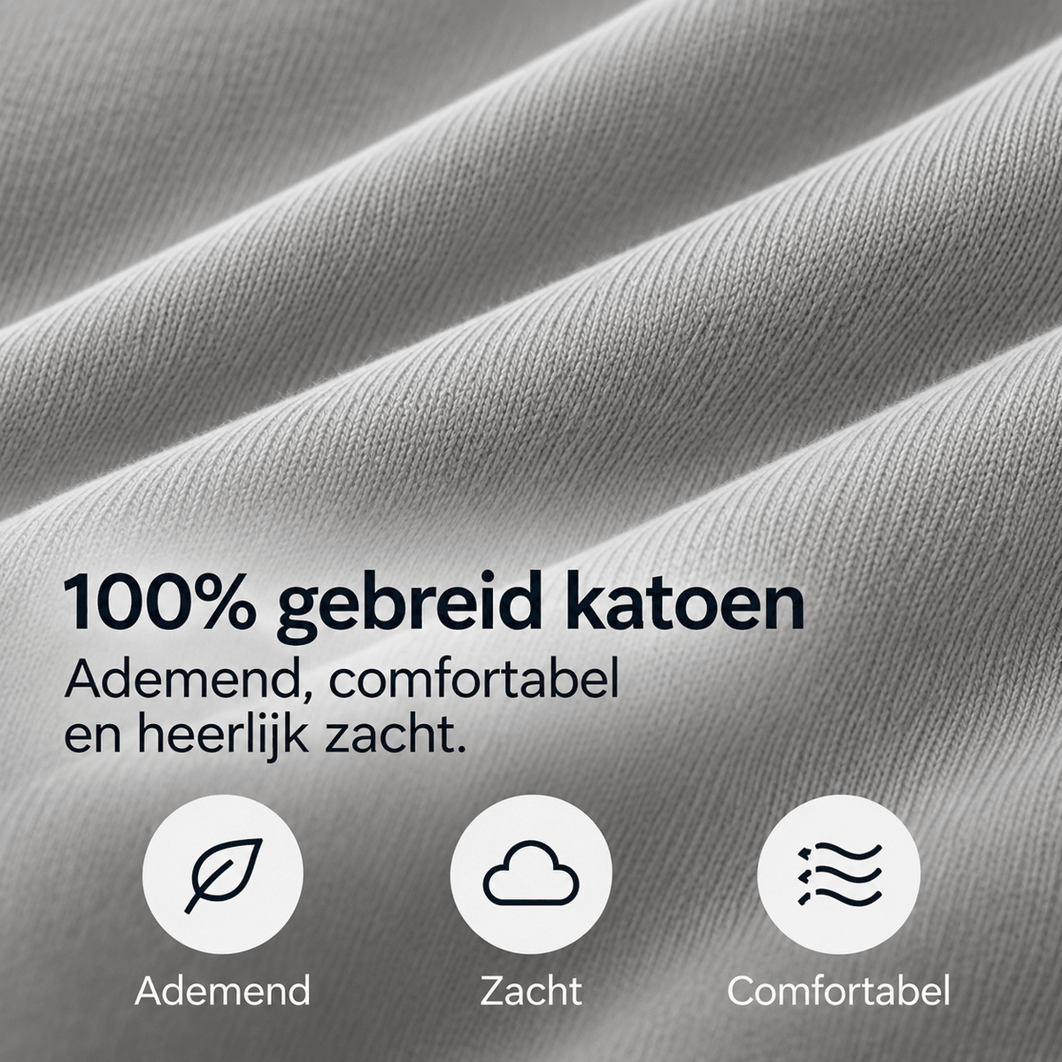 Jersey Hoeslaken – 100% Gebreid Katoen 135 GSM – Grijs – Dreamhouse - Dromen & Wonen