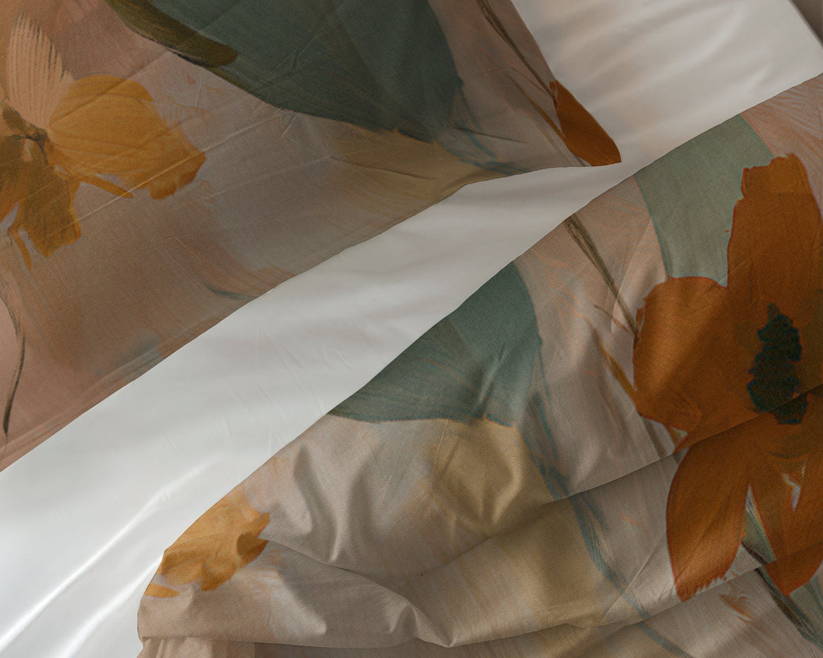 Katoen Flanel Dekbedovertrek Mint – Floralism – Warm & Zacht met Kussenslopen – Dreamhouse - Dromen & Wonen