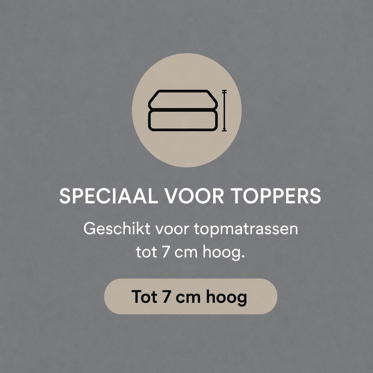 Katoenen Topper Hoeslaken Grijs - Dromen & Wonen