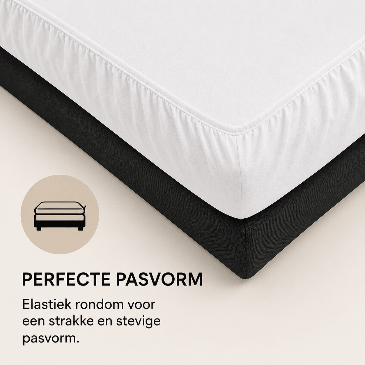 Katoenen Topper Hoeslaken Wit - Dromen & Wonen