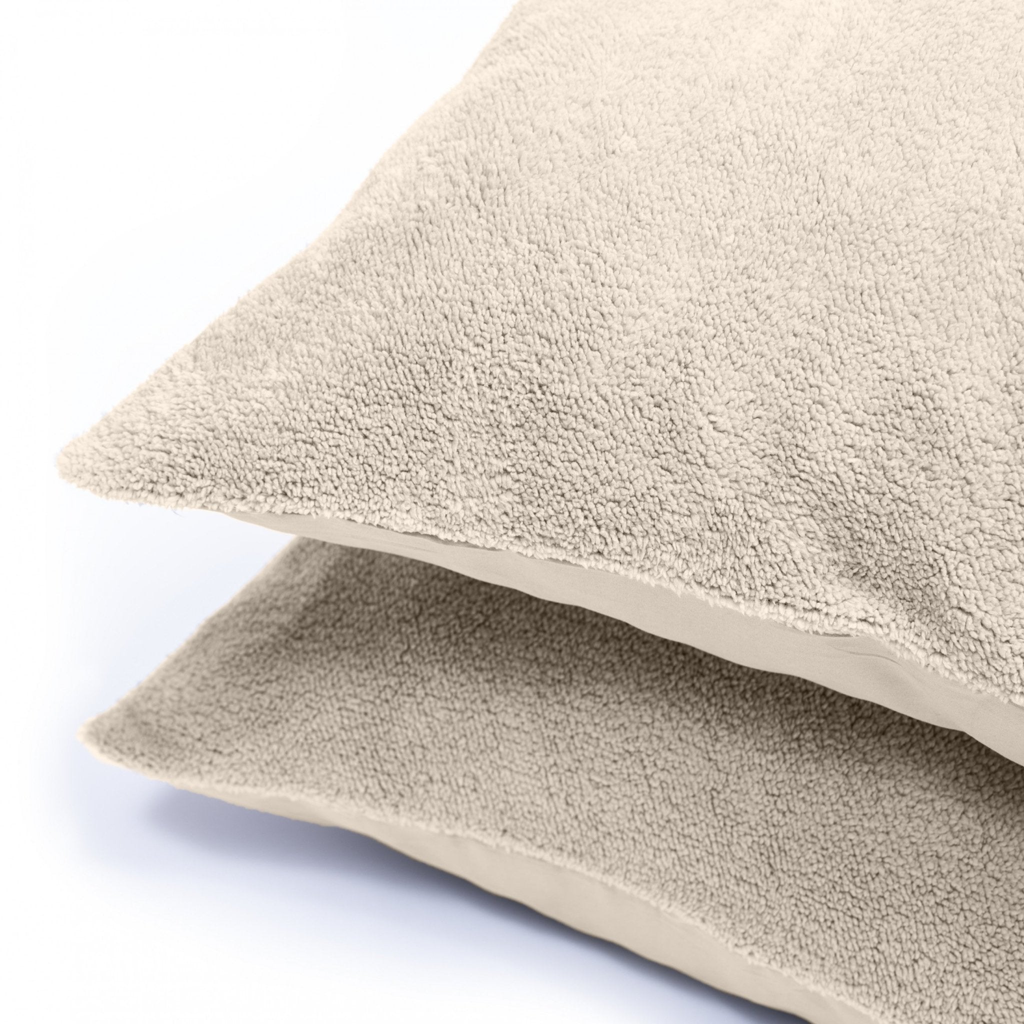 Kussensloop - 2 Stuks - Teddyfleece - Creme - 60x70 - Dromen & Wonen