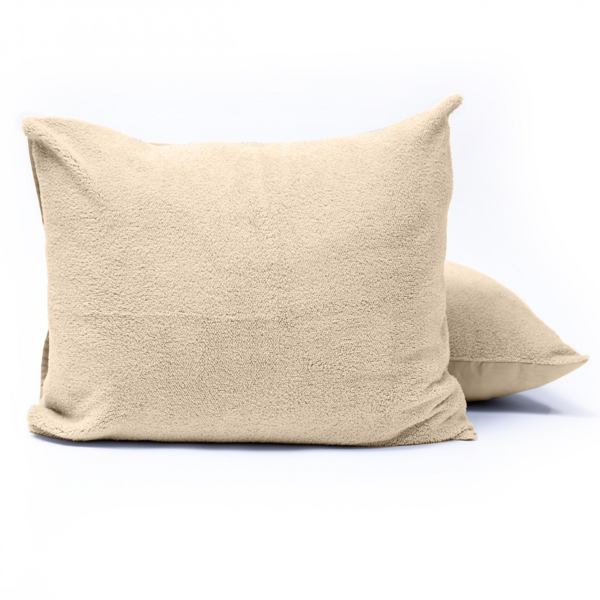 Kussensloop - 2 Stuks - Teddyfleece - Taupe - 60x70 - Dromen & Wonen