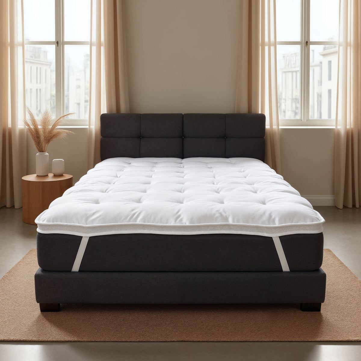 3D Air Dual Layer Hotel Mattress Topper – Luxe Micropercal Oplegmatras