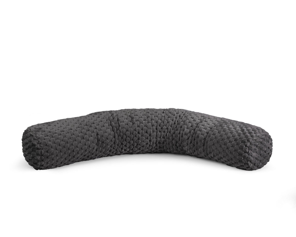 Lichaamskussen Antraciet 140 cm – Jacquard Flanel Bodypillow – Sleeptime - Dromen & Wonen