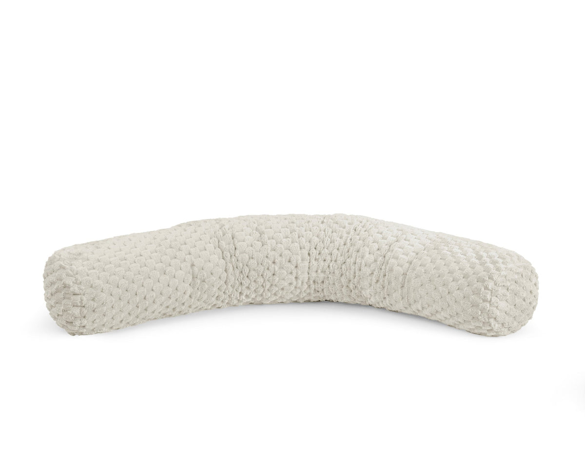 Lichaamskussen Creme 140 cm – Jacquard Flanel Bodypillow – Sleeptime - Dromen & Wonen