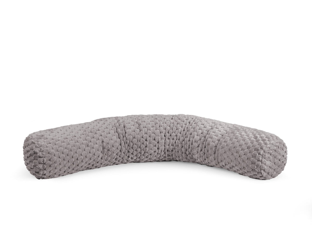 Lichaamskussen Taupe 140 cm – Jacquard Flanel Bodypillow – Sleeptime - Dromen & Wonen
