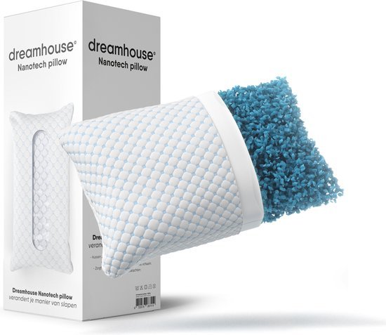 Memory Foam Hoofdkussen 50x70 cm – Verstelbare Vulling – Verkoelend Blue Cell – Dreamhouse Nanotech - Dromen & Wonen