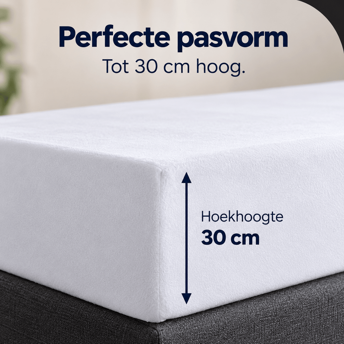 Molton Hoeslaken – Beschermt je Matras tegen Vocht – Wit – Dreamhouse - Dromen & Wonen