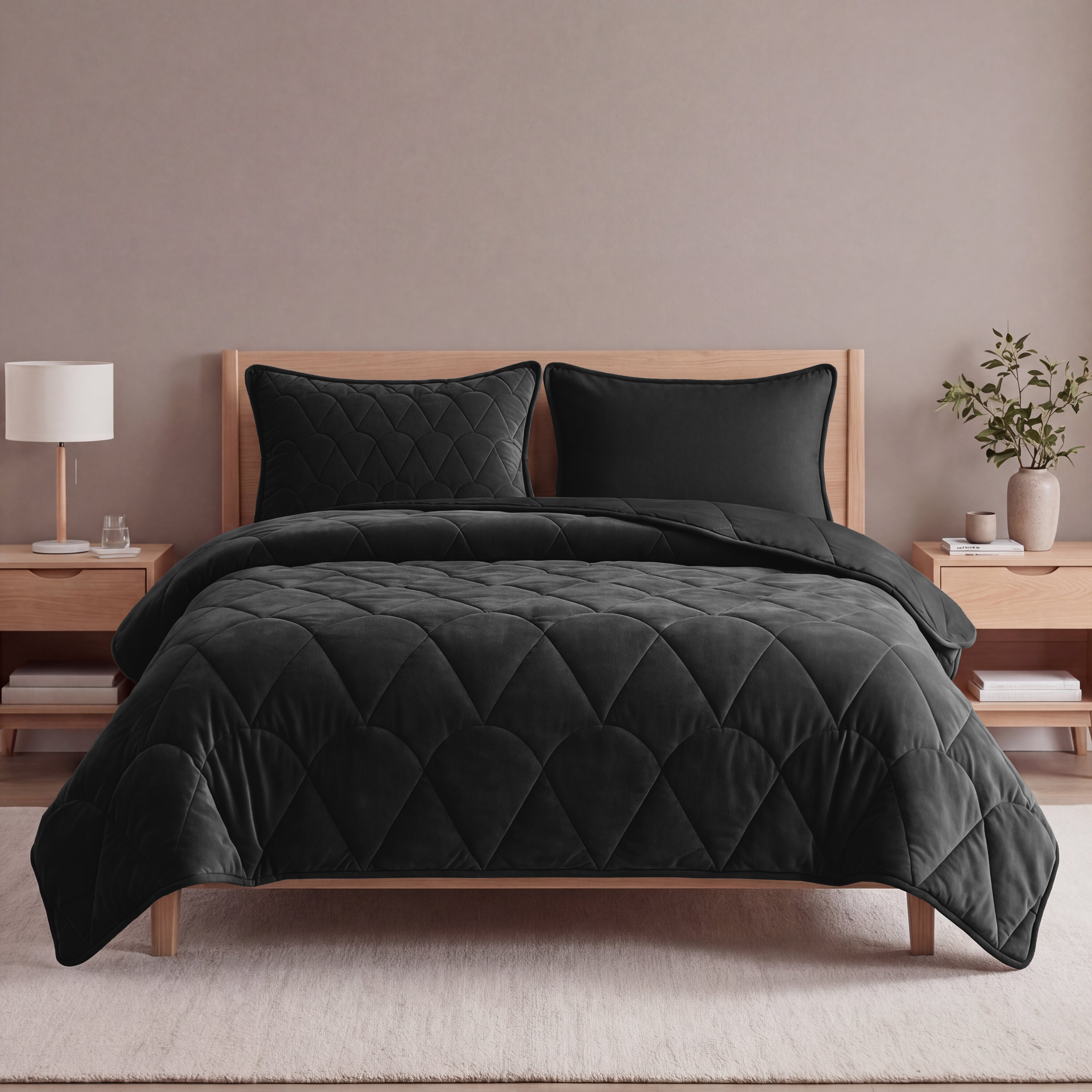 Sleeptime Dekbed en Overtrek in 1 - Velvet - Zwart