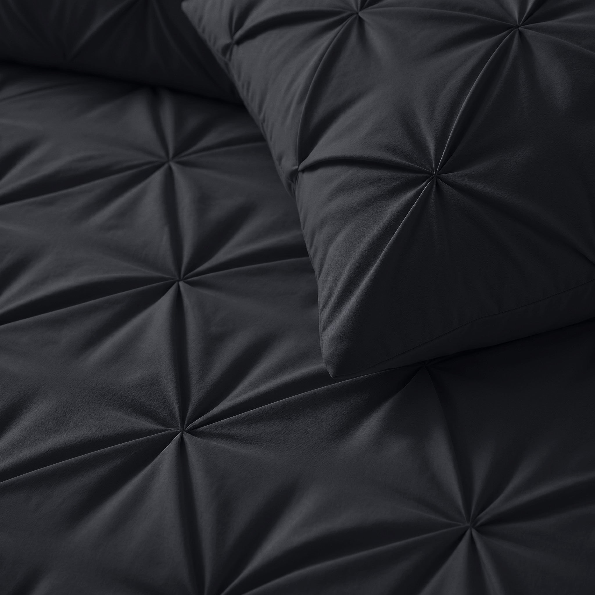 Pintuck 2-Pack Kussenslopen – Antraciet – Sleeptime - Dromen & Wonen