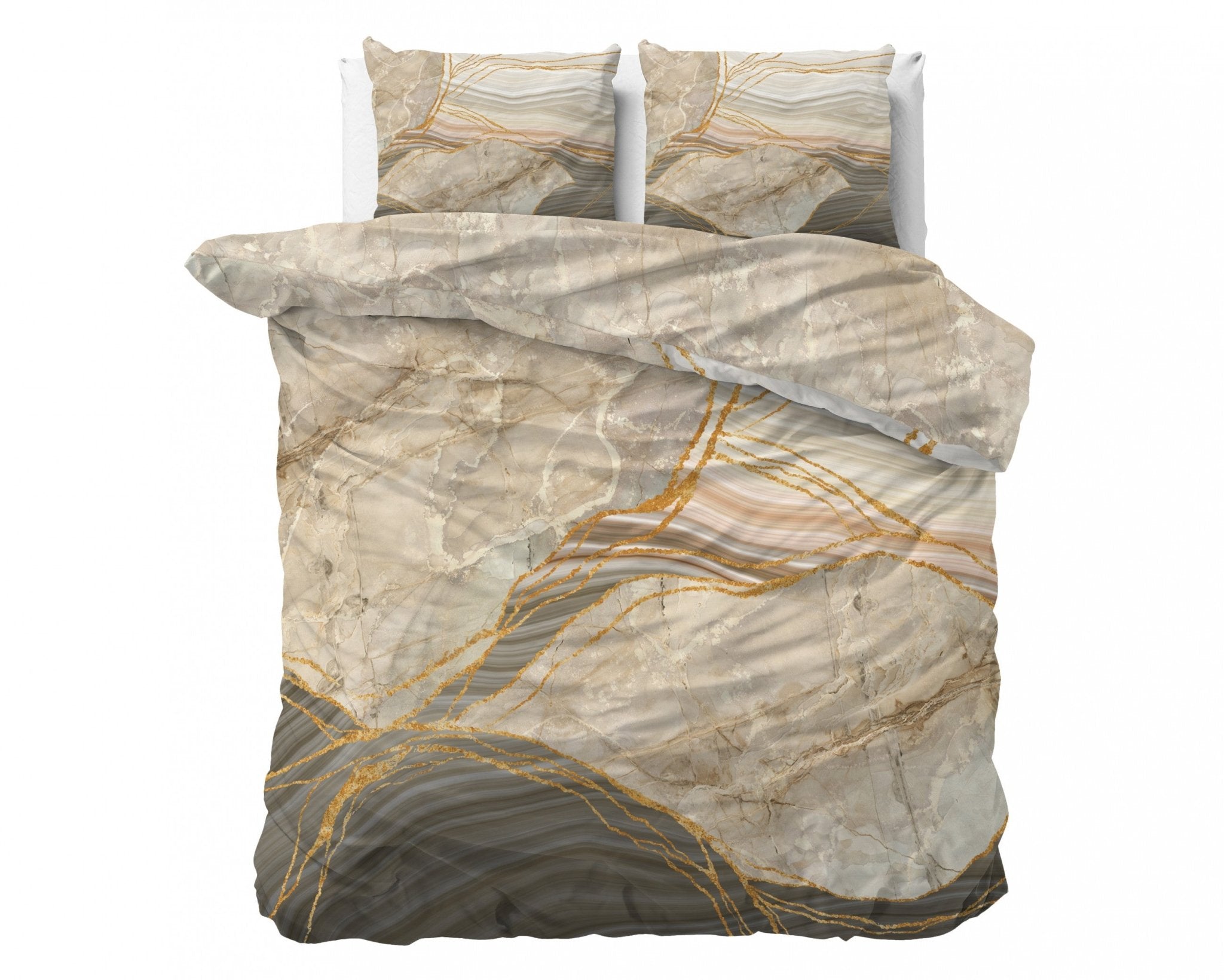 Sleeptime Botticino Taupe Dekbedovertrek - Dromen & Wonen