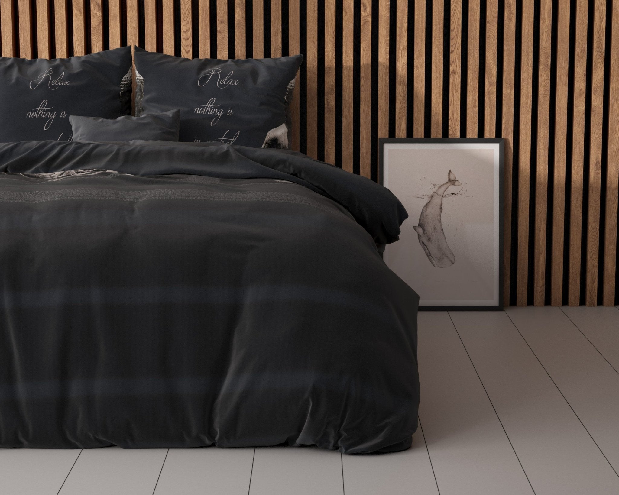 Sleeptime Buddha Antraciet Dekbedovetrek - Dromen & Wonen