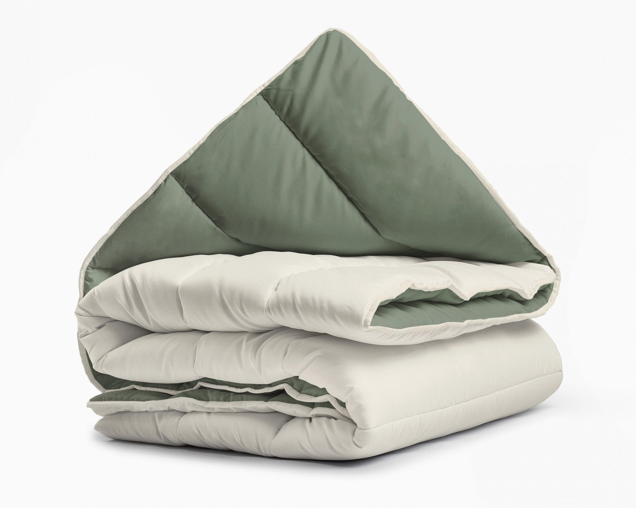 Sleeptime Dekbed en Overtrek in 1 - Creme/Groen - Dromen & Wonen