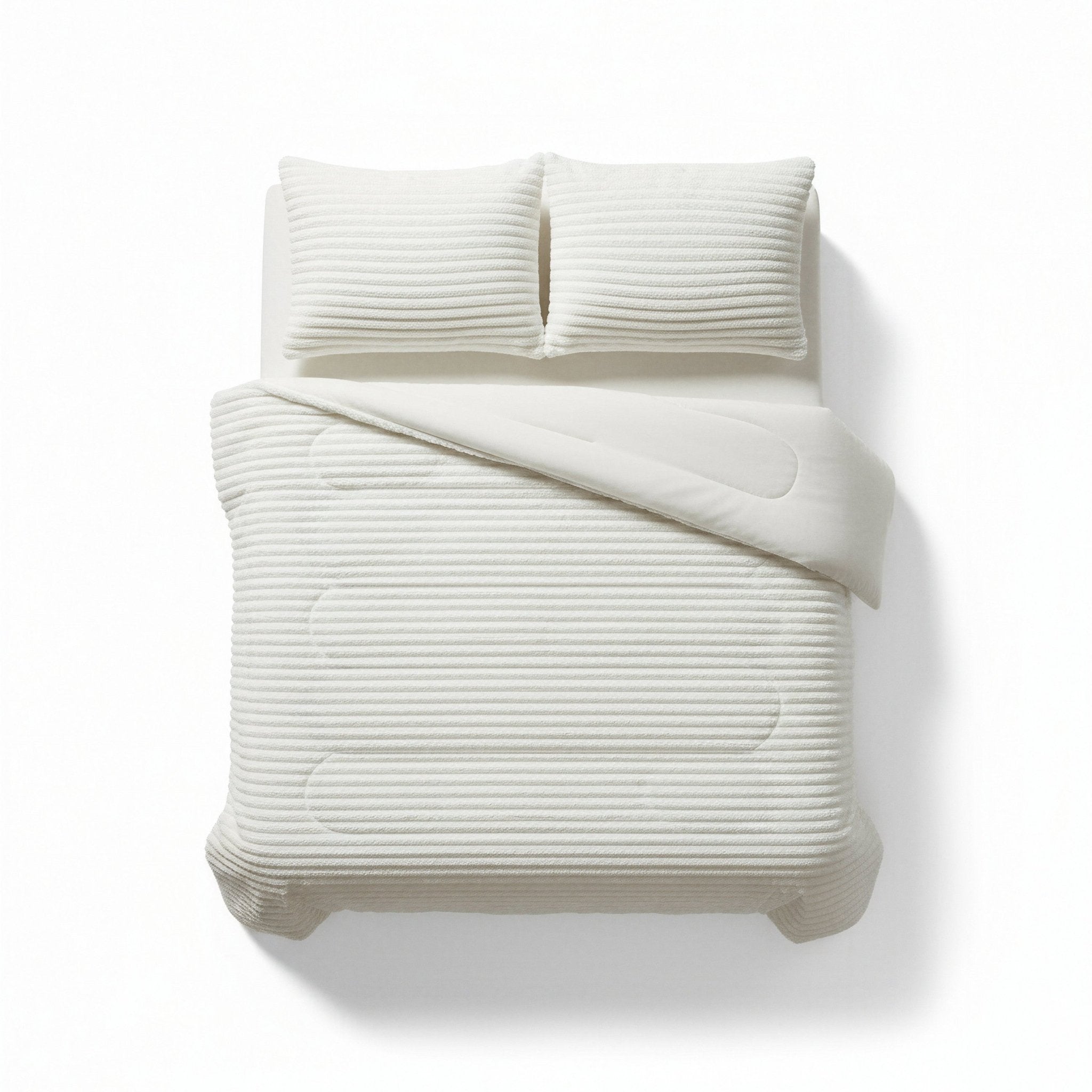 Sleeptime Dekbed en Overtrek in 1 - Flanel Rib - Beige - Dromen & Wonen