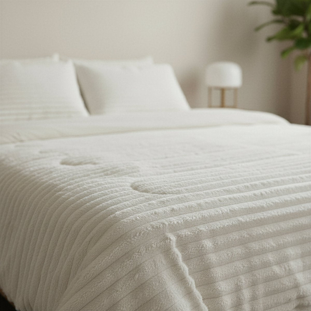 Sleeptime Dekbed en Overtrek in 1 - Flanel Rib - Beige - Dromen & Wonen