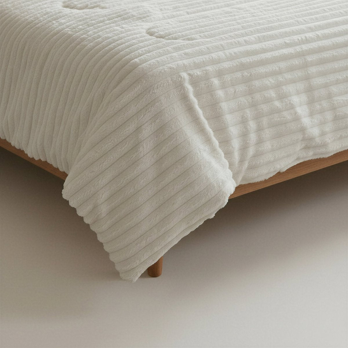 Sleeptime Dekbed en Overtrek in 1 - Flanel Rib - Beige - Dromen & Wonen