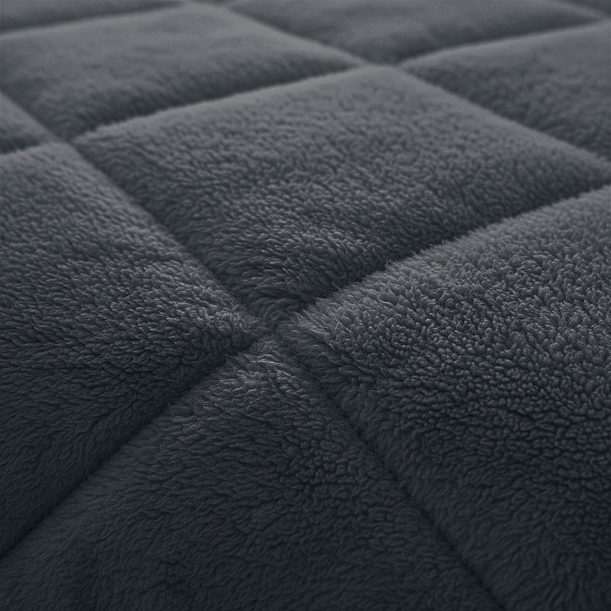 Sleeptime Dekbed en Overtrek in 1 - Fluffy Teddy - Antraciet - Dromen & Wonen