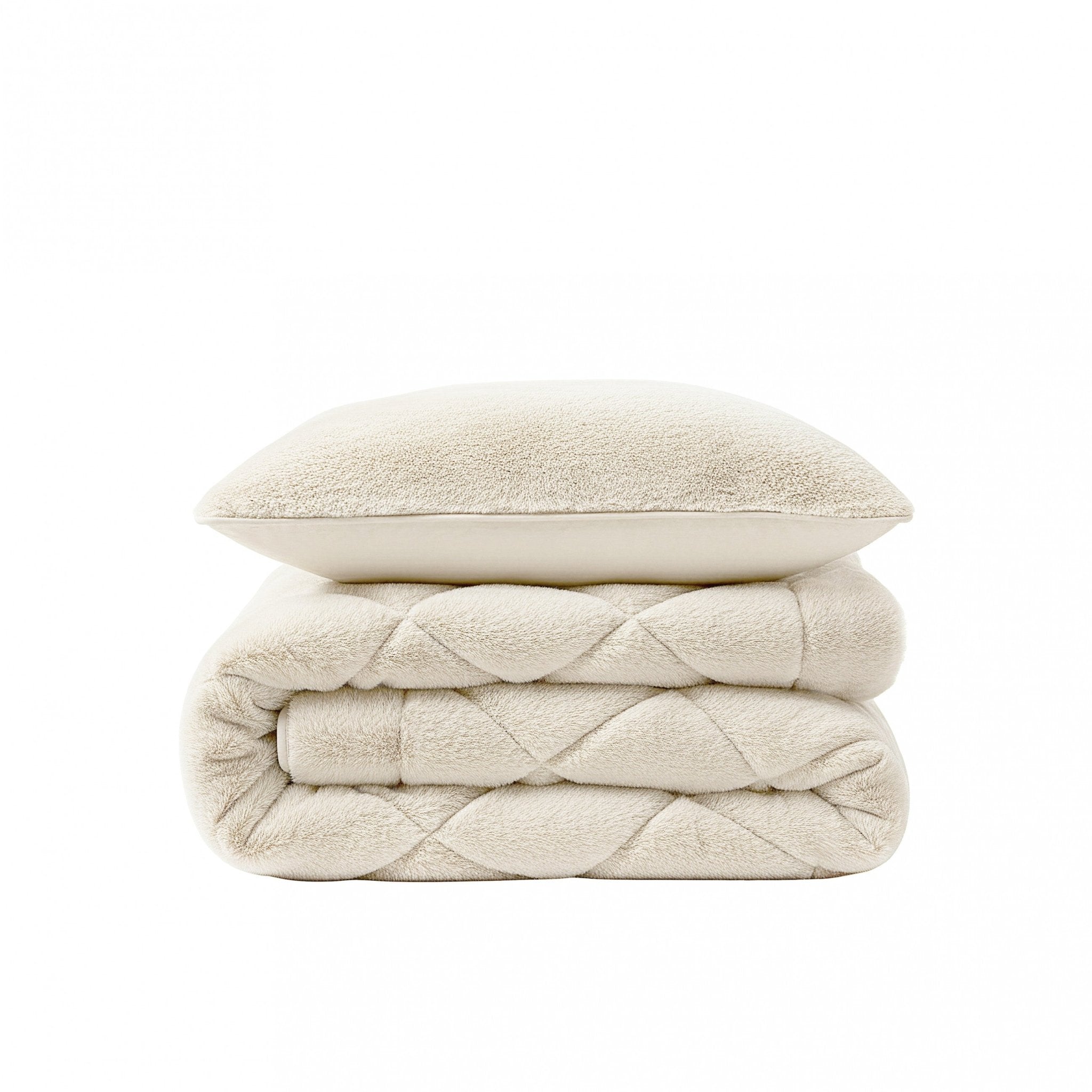 Sleeptime Dekbed en Overtrek in 1 - Fluffy Teddy - Beige - Dromen & Wonen