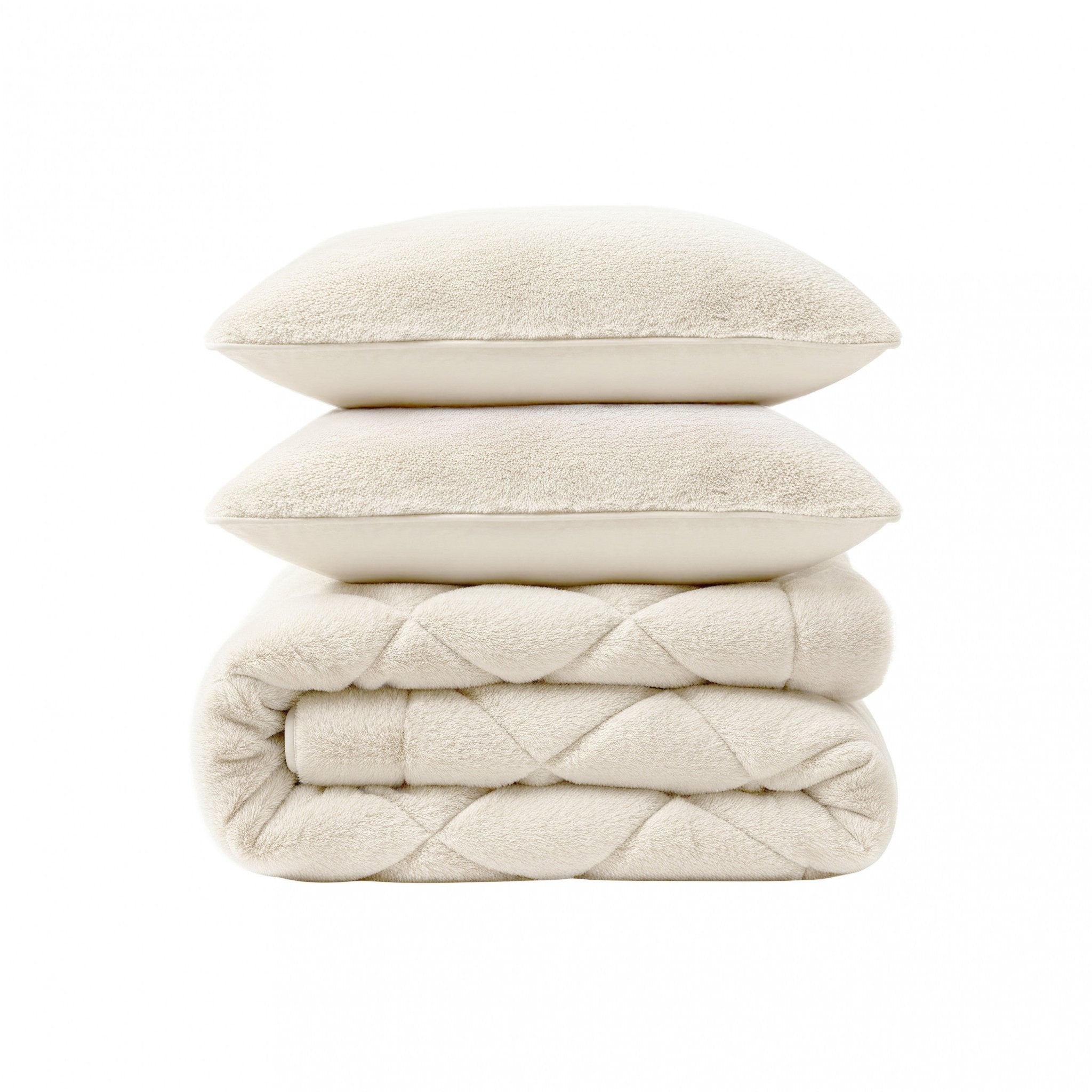 Sleeptime Dekbed en Overtrek in 1 - Fluffy Teddy - Beige - Dromen & Wonen