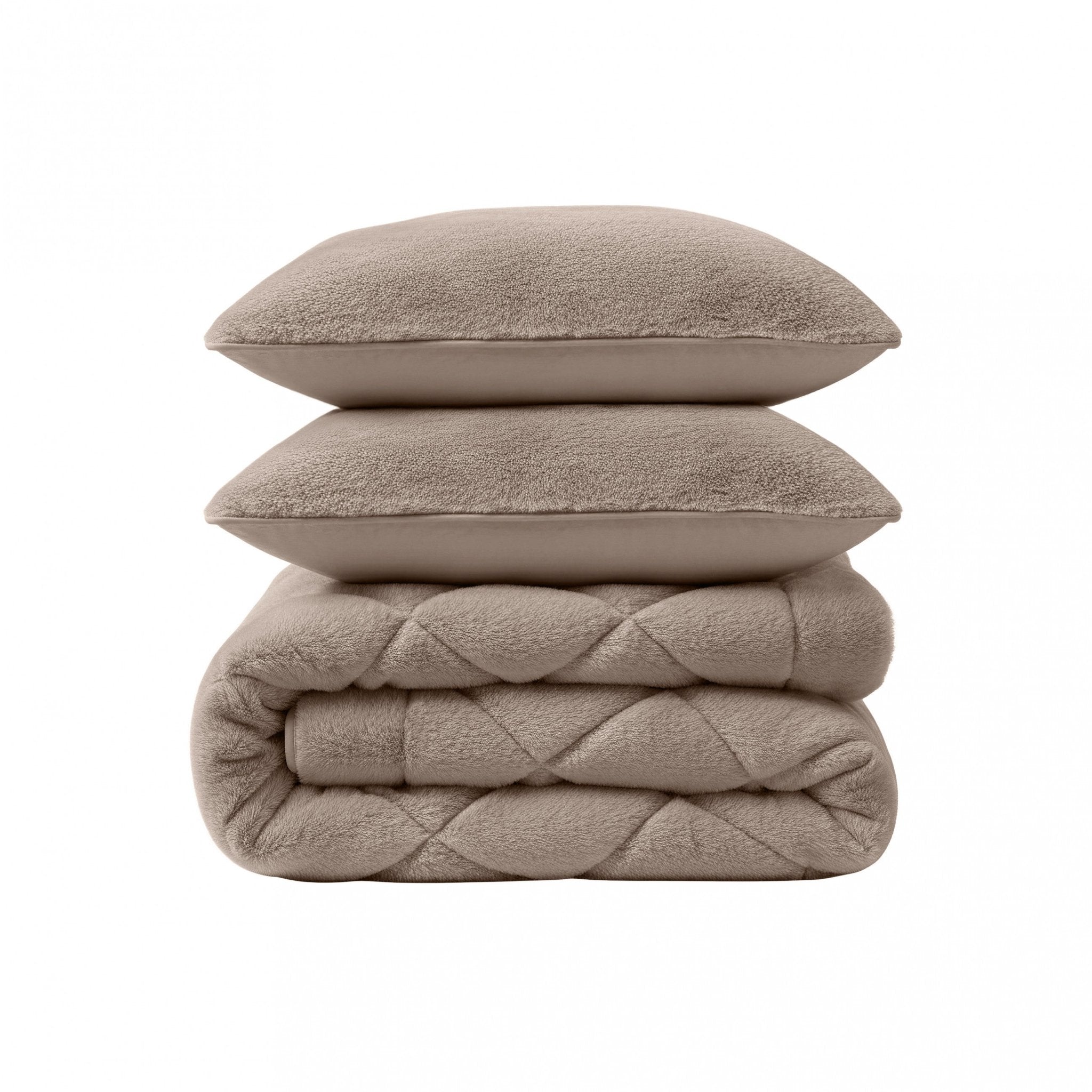 Sleeptime Dekbed en Overtrek in 1 - Fluffy Teddy - Taupe - Dromen & Wonen