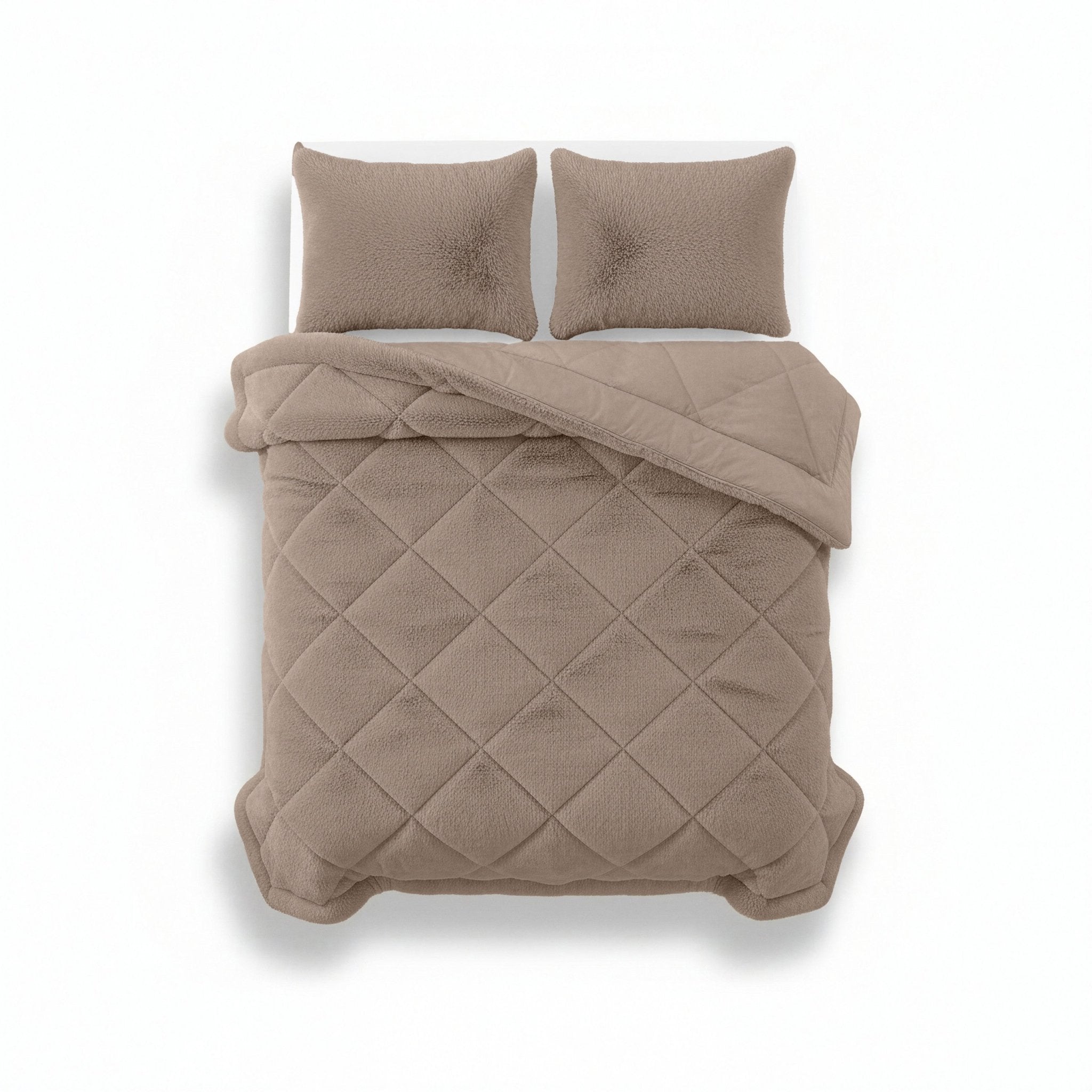 Sleeptime Dekbed en Overtrek in 1 - Fluffy Teddy - Taupe - Dromen & Wonen