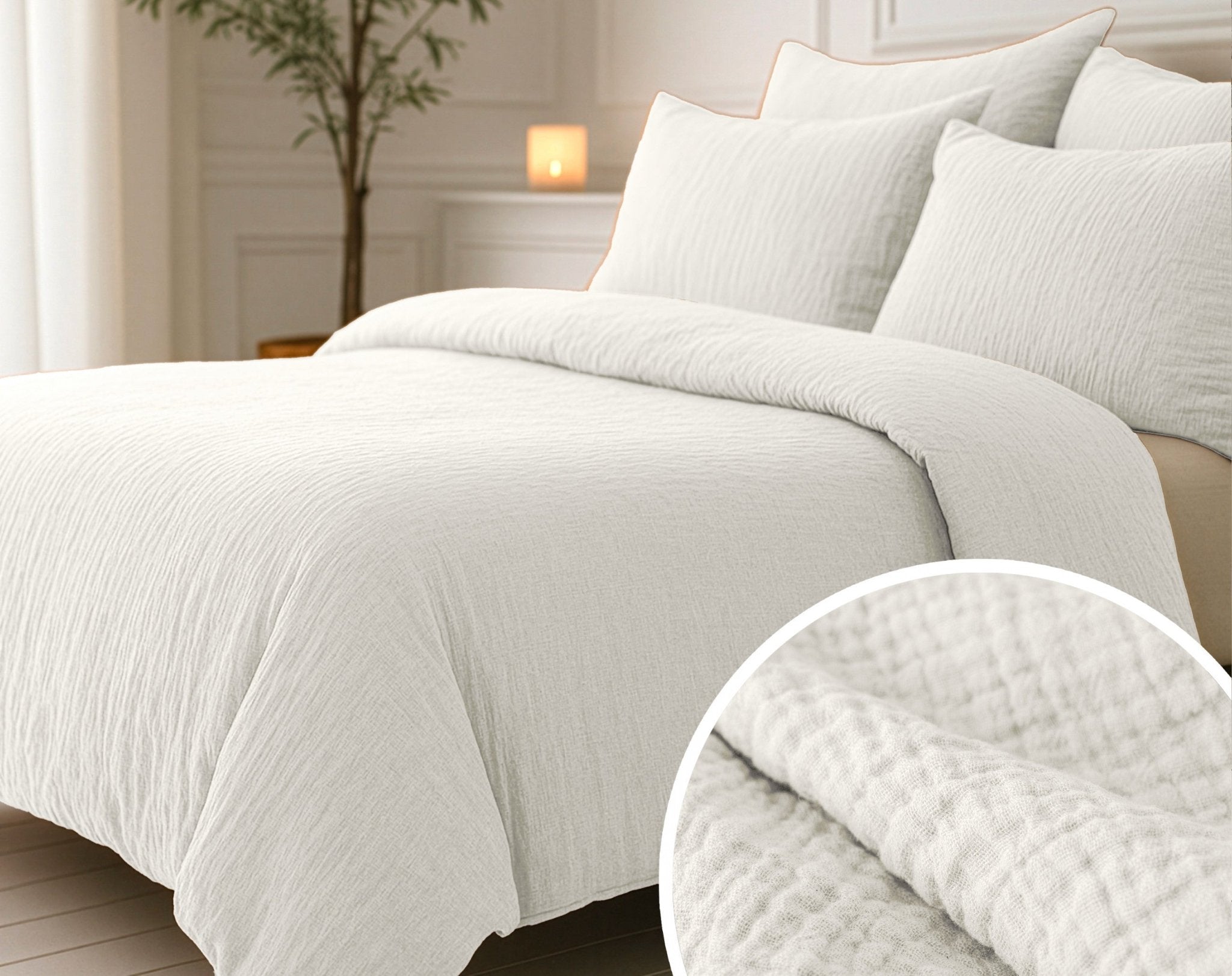 Sleeptime Dekbed en Overtrek in 1 – Mousseline Comfort - Beige - Dromen & Wonen