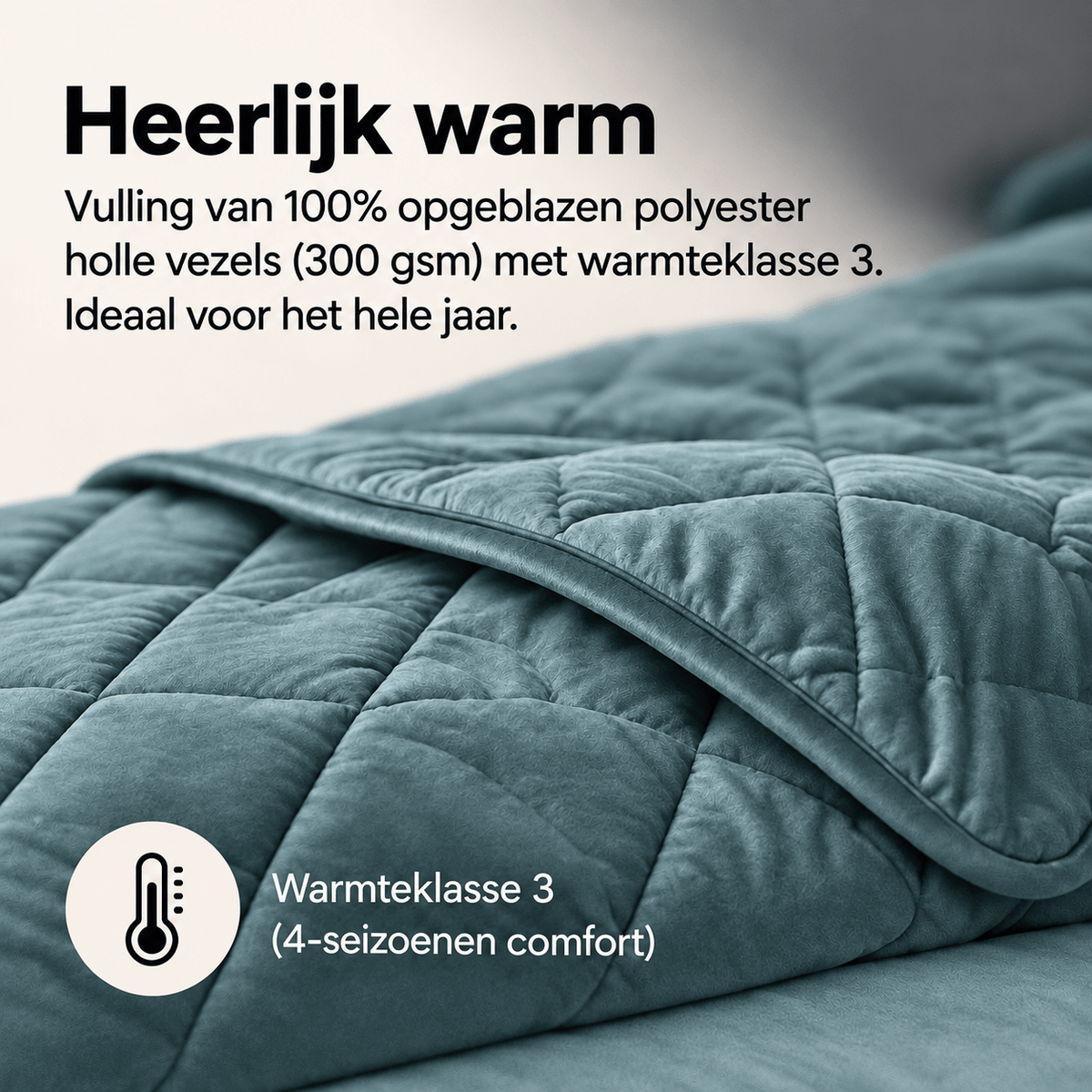 Sleeptime Dekbed en Overtrek in 1 - Velvet - Groen - Dromen & Wonen