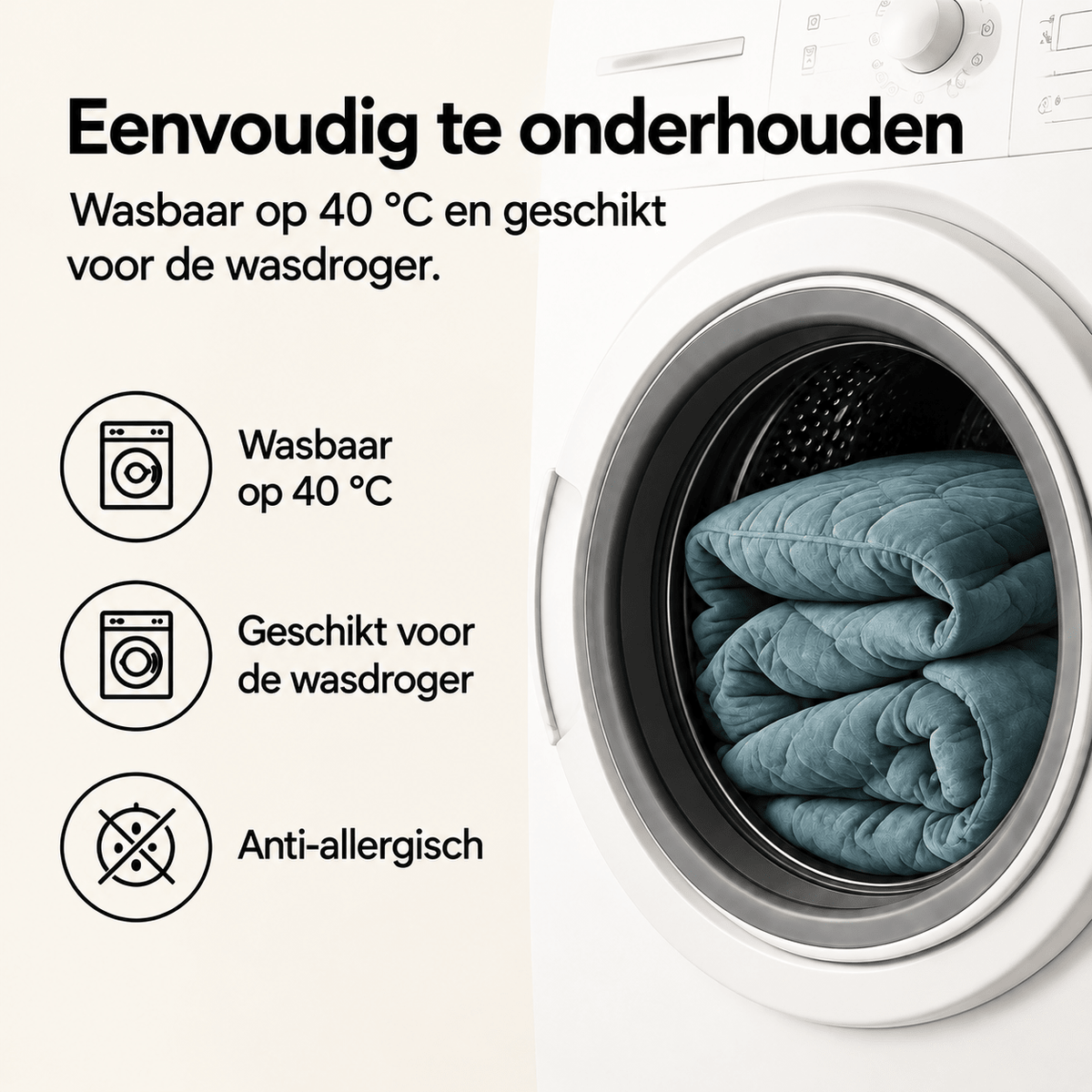 Sleeptime Dekbed en Overtrek in 1 - Velvet - Groen - Dromen & Wonen