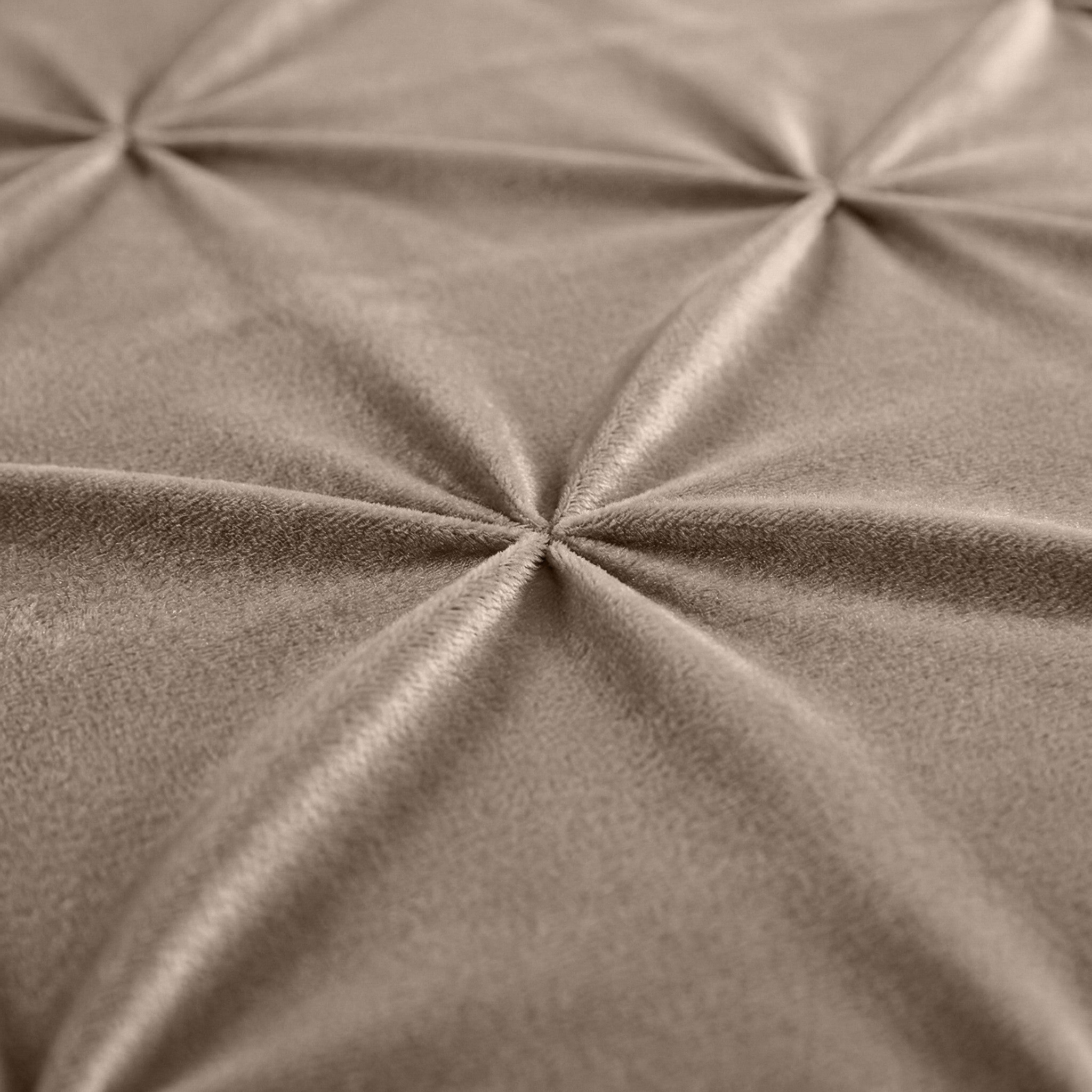 Sleeptime Dekbed en Overtrek in 1 – Velvet Pintuck – Taupe - Dromen & Wonen