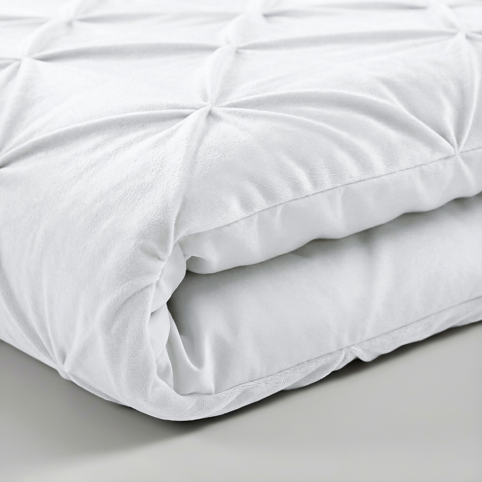 Sleeptime Dekbed en Overtrek in 1 – Velvet Pintuck – Wit - Dromen & Wonen