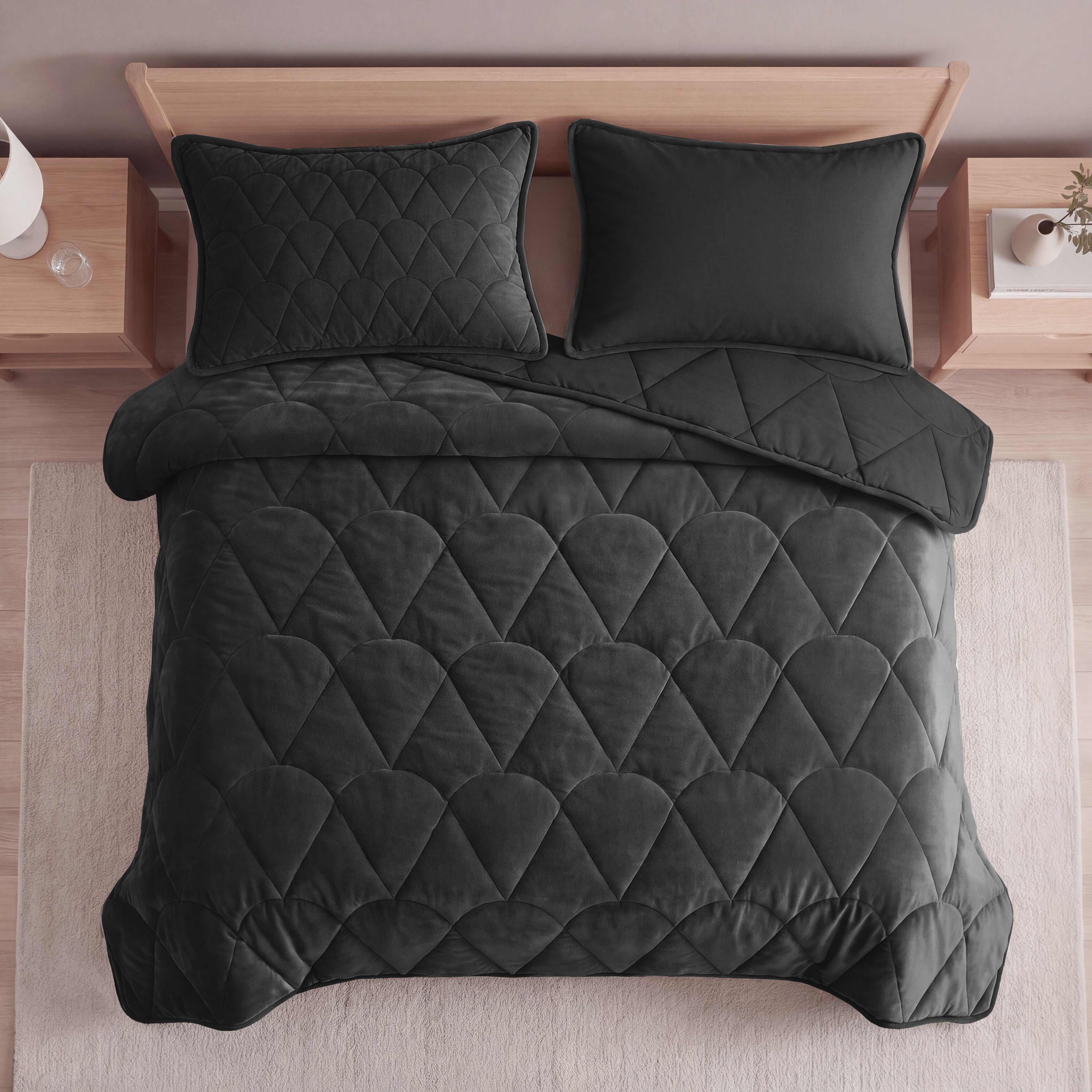 Sleeptime Dekbed en Overtrek in 1 - Velvet - Zwart - Dromen & Wonen