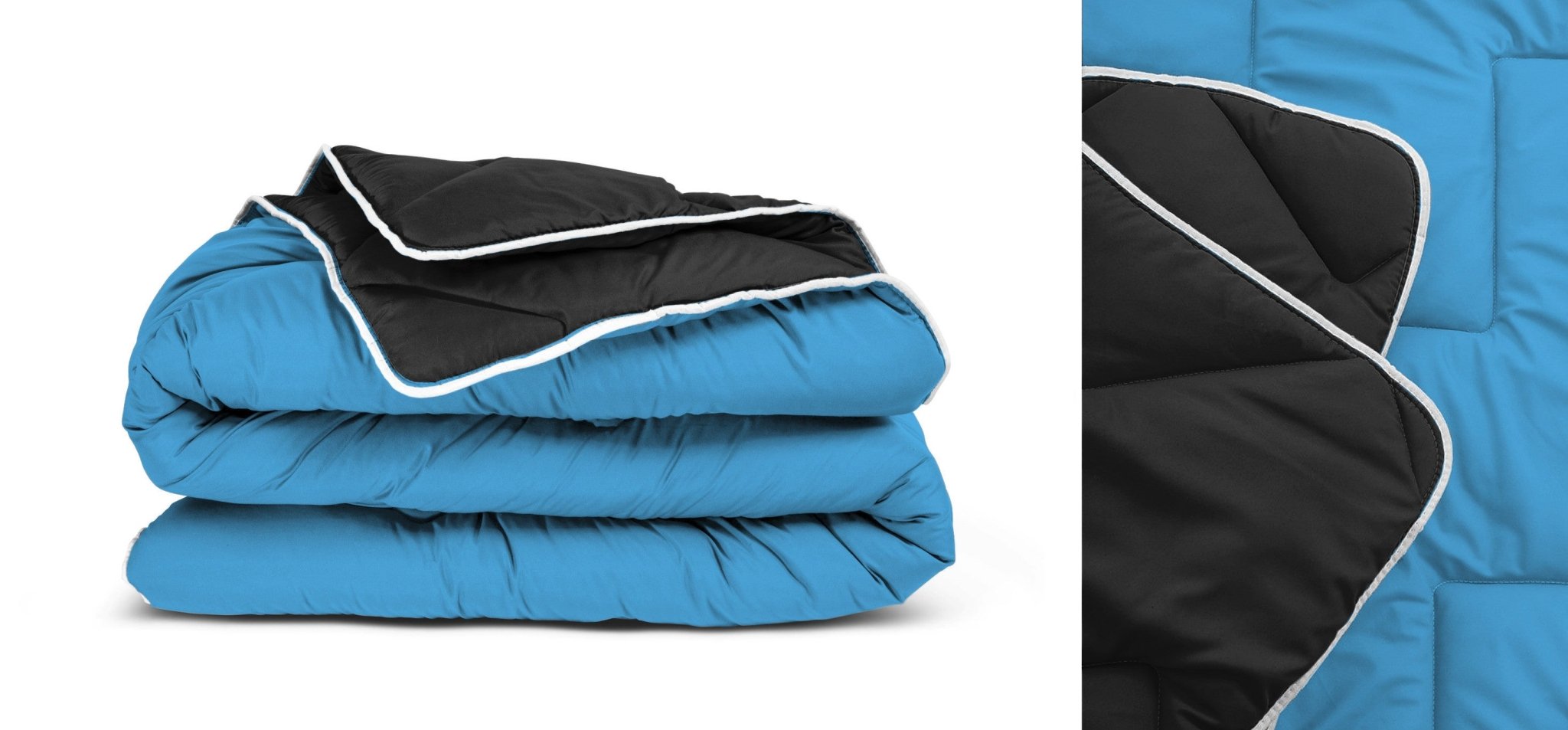 Sleeptime Dekbed en Overtrek in 1 - Zwart/Blauw - Dromen & Wonen