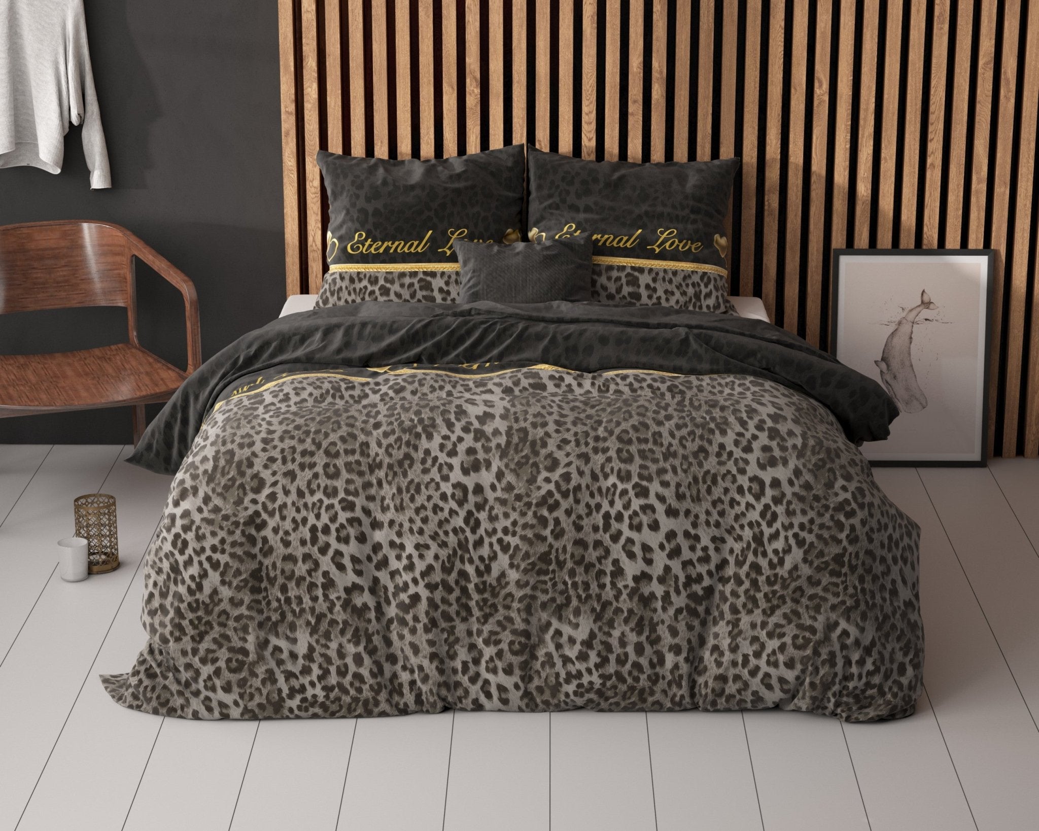 Sleeptime Eternal Love Zwart Dekbedovertrek - Dromen & Wonen
