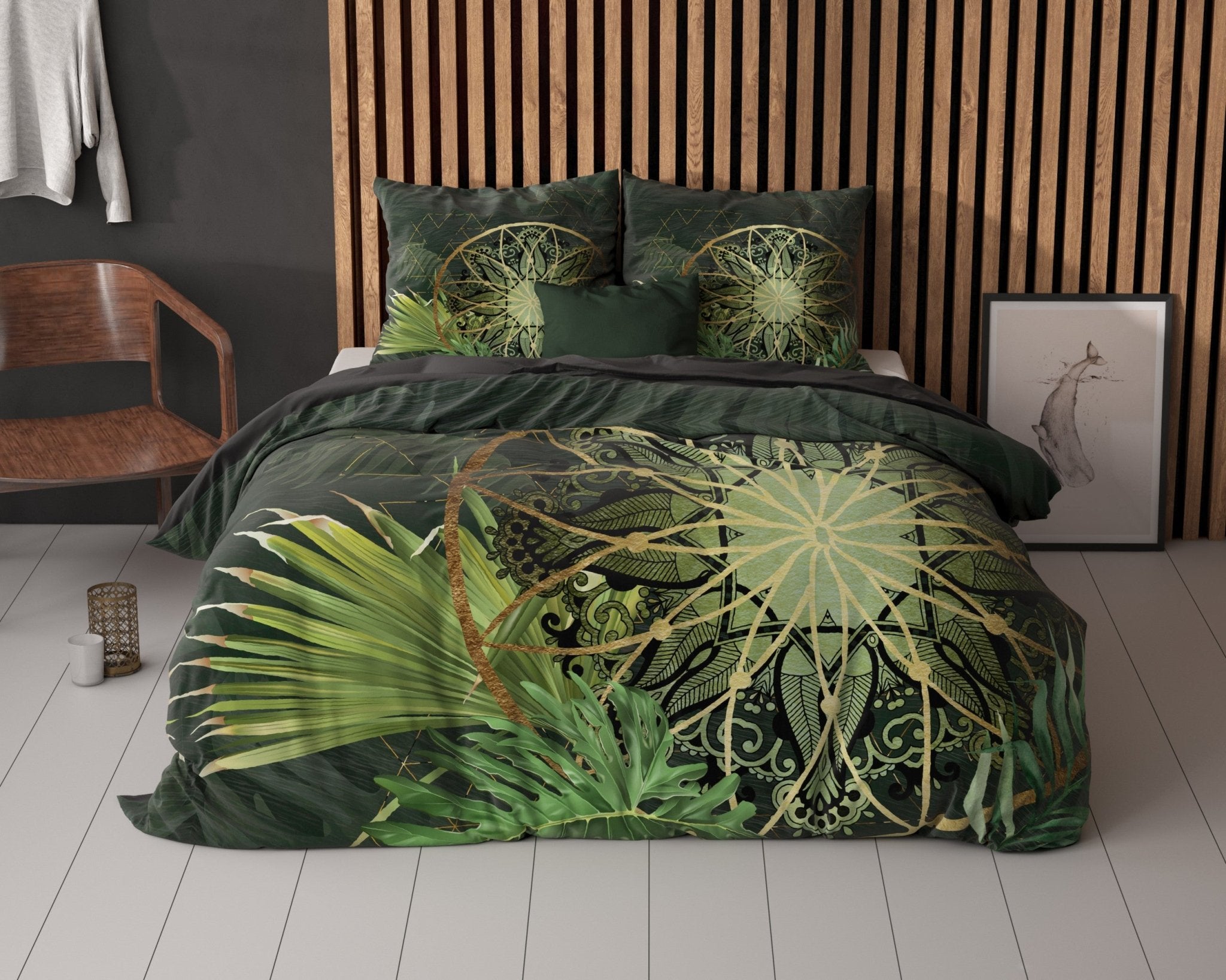 Sleeptime Filoe Groen Dekbedovertrek - Dromen & Wonen