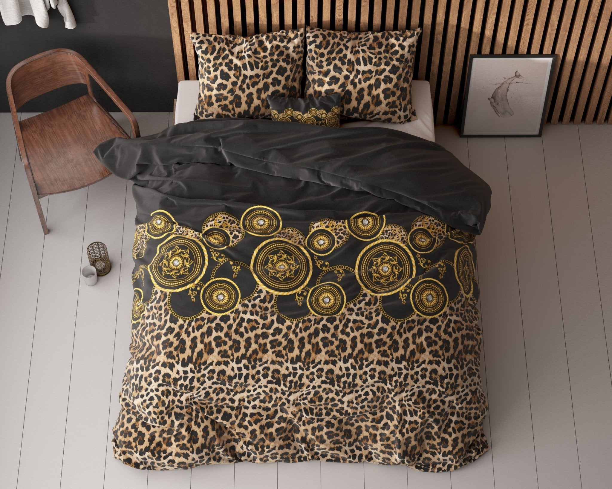Sleeptime Golden Circle Zwart Dekbedovertrek - Dromen & Wonen
