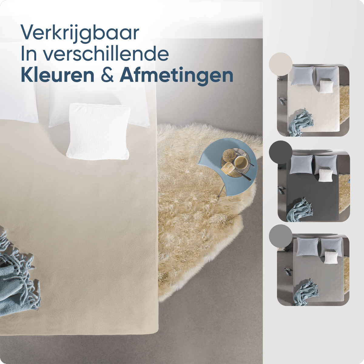 Sleeptime Hotel Jersey Hoeslaken Creme - Dromen & Wonen