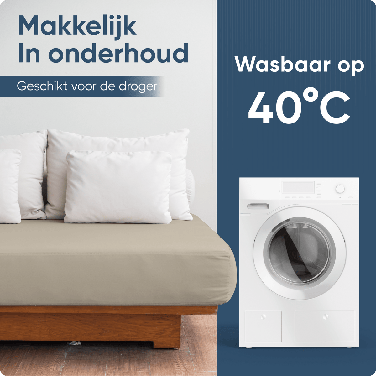 Sleeptime Hotel Jersey Hoeslaken Creme - Dromen & Wonen