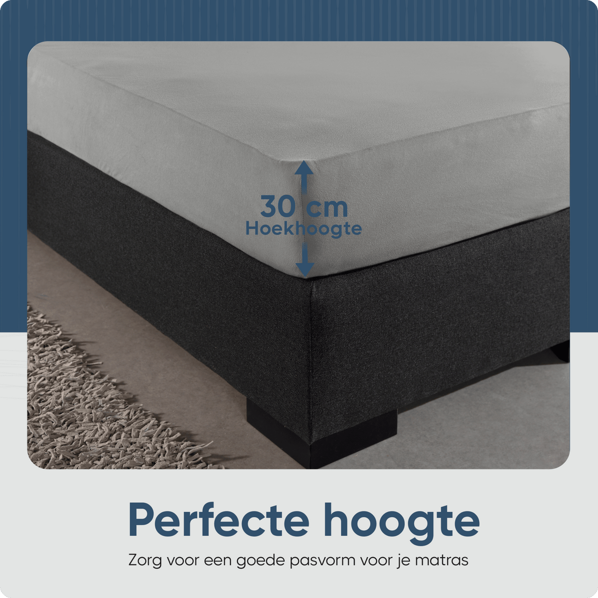 Sleeptime Hotel Jersey Hoeslaken Grijs - Dromen & Wonen