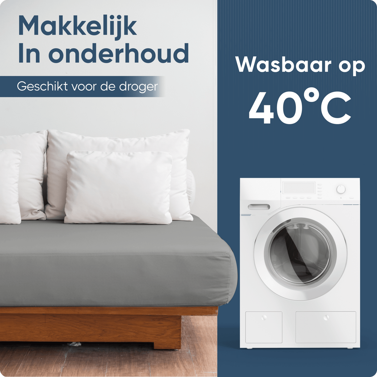 Sleeptime Hotel Jersey Hoeslaken Grijs - Dromen & Wonen