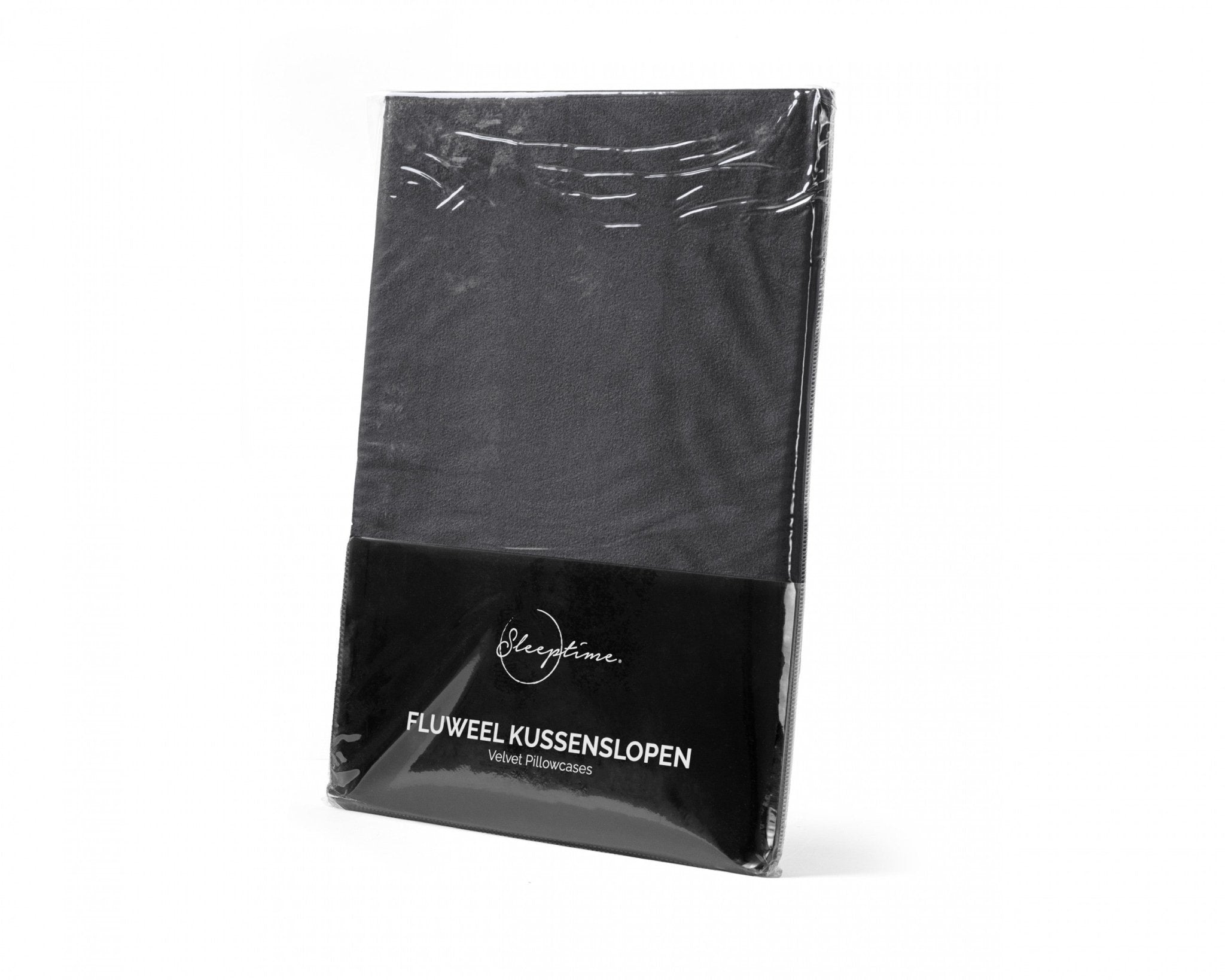 Sleeptime Kussensloop - 2 Stuks - Velvet - Antraciet - 60x70 - Dromen & Wonen