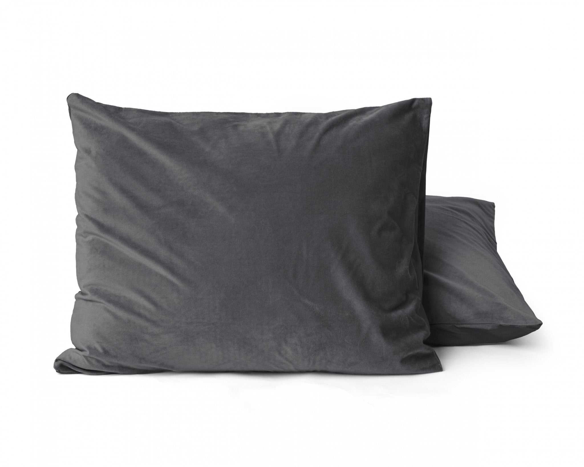 Sleeptime Kussensloop - 2 Stuks - Velvet - Antraciet - 60x70 - Dromen & Wonen