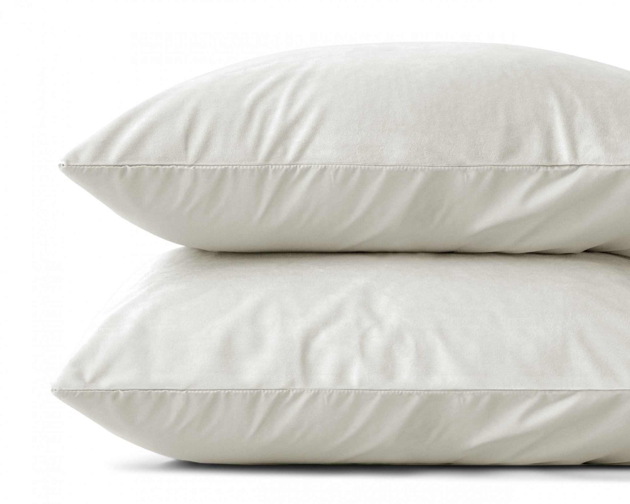Sleeptime Kussensloop - 2 Stuks - Velvet - Creme - 60x70 - Dromen & Wonen