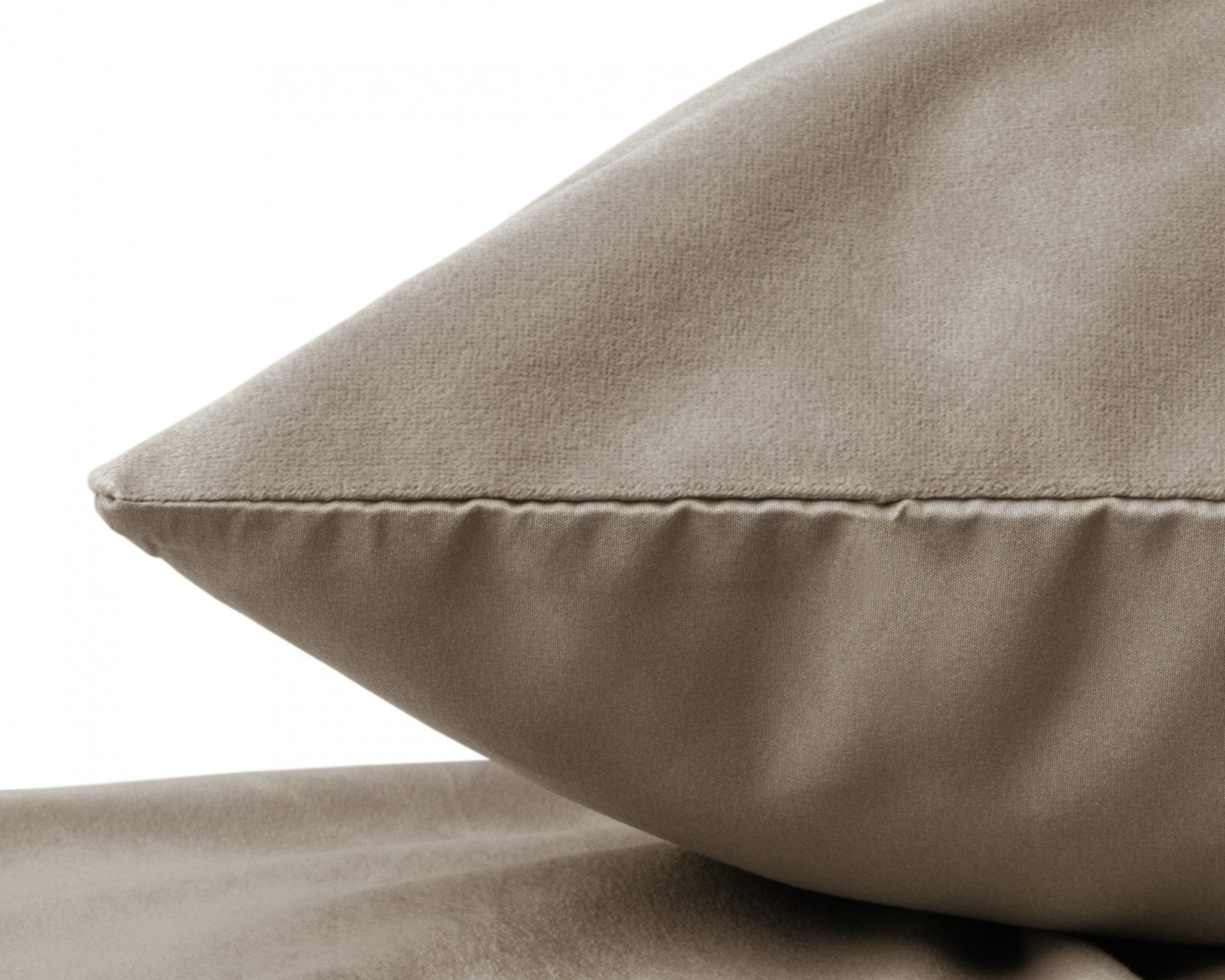Sleeptime Kussensloop - 2 Stuks - Velvet - Taupe - 60x70 - Dromen & Wonen