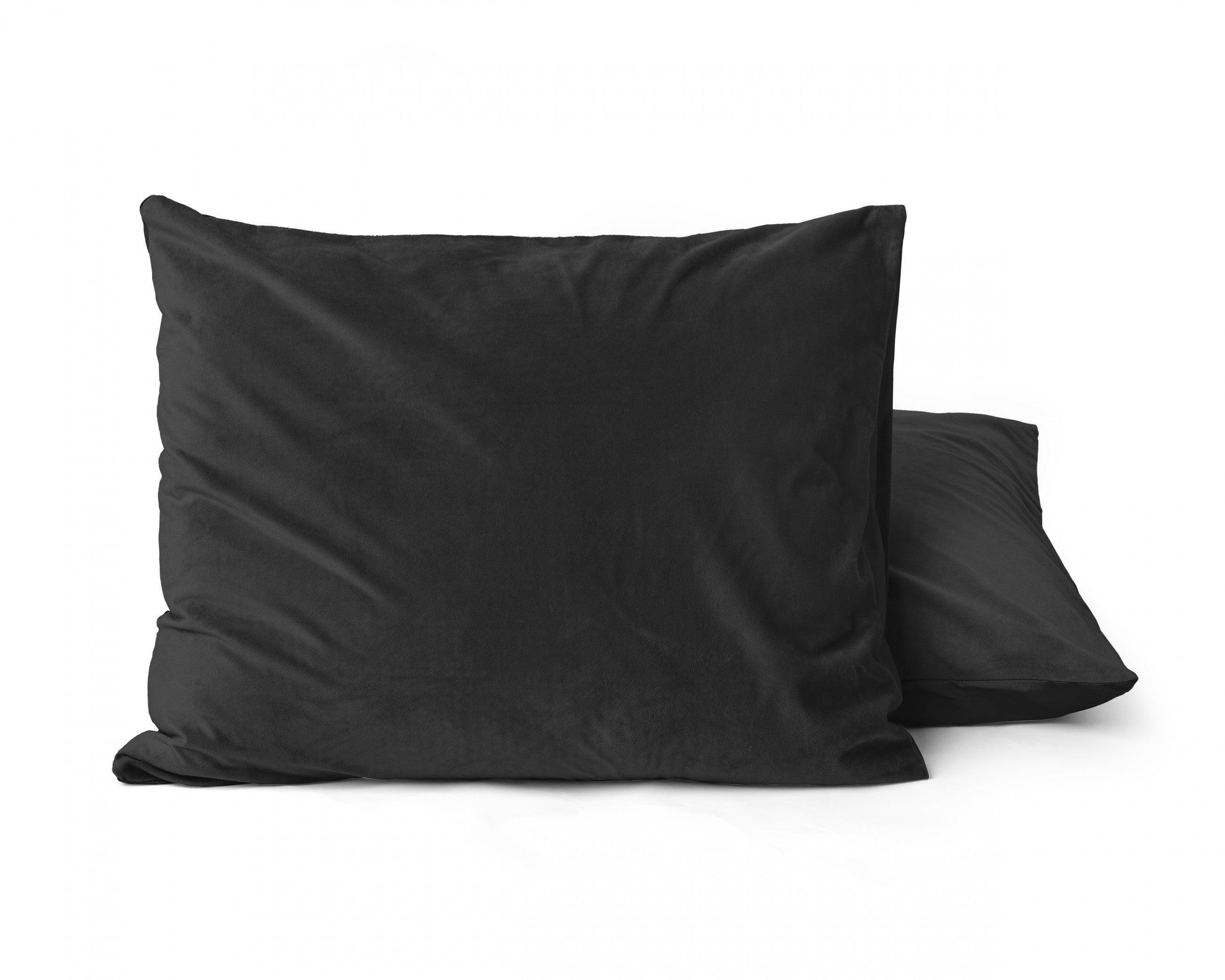 Sleeptime Kussensloop - 2 Stuks - Velvet - Zwart - 60x70 - Dromen & Wonen