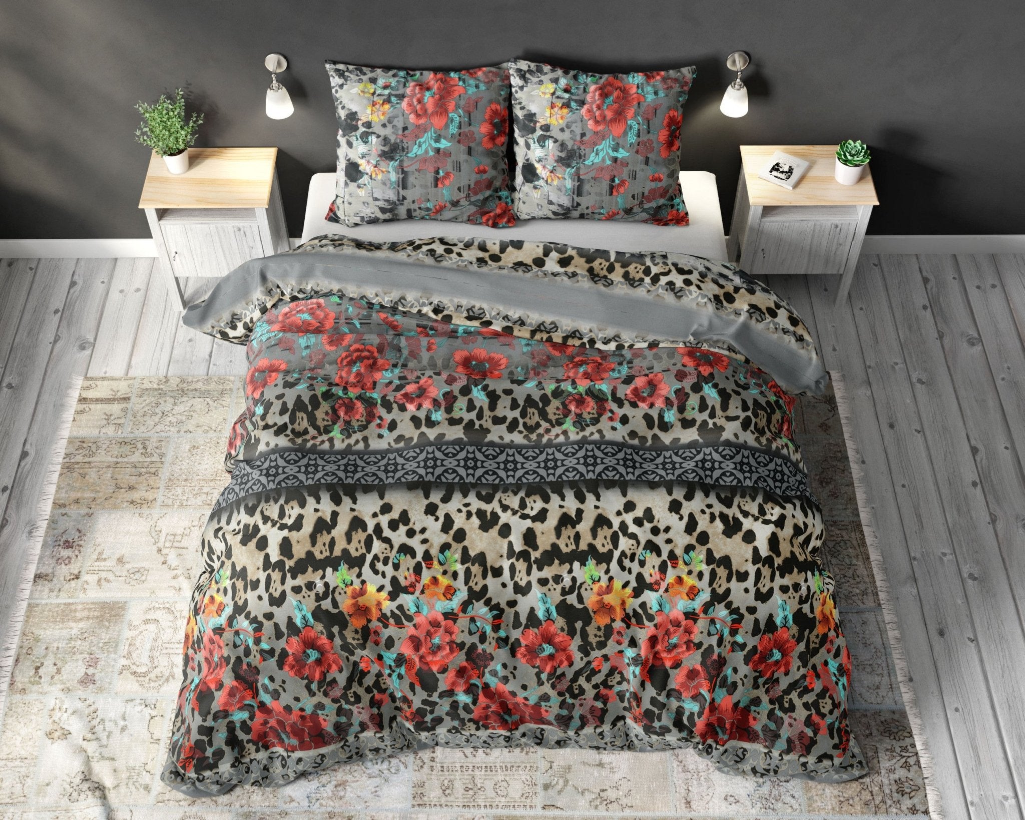 Sleeptime Panther Lacy Antraciet Dekbedovetrek - Dromen & Wonen