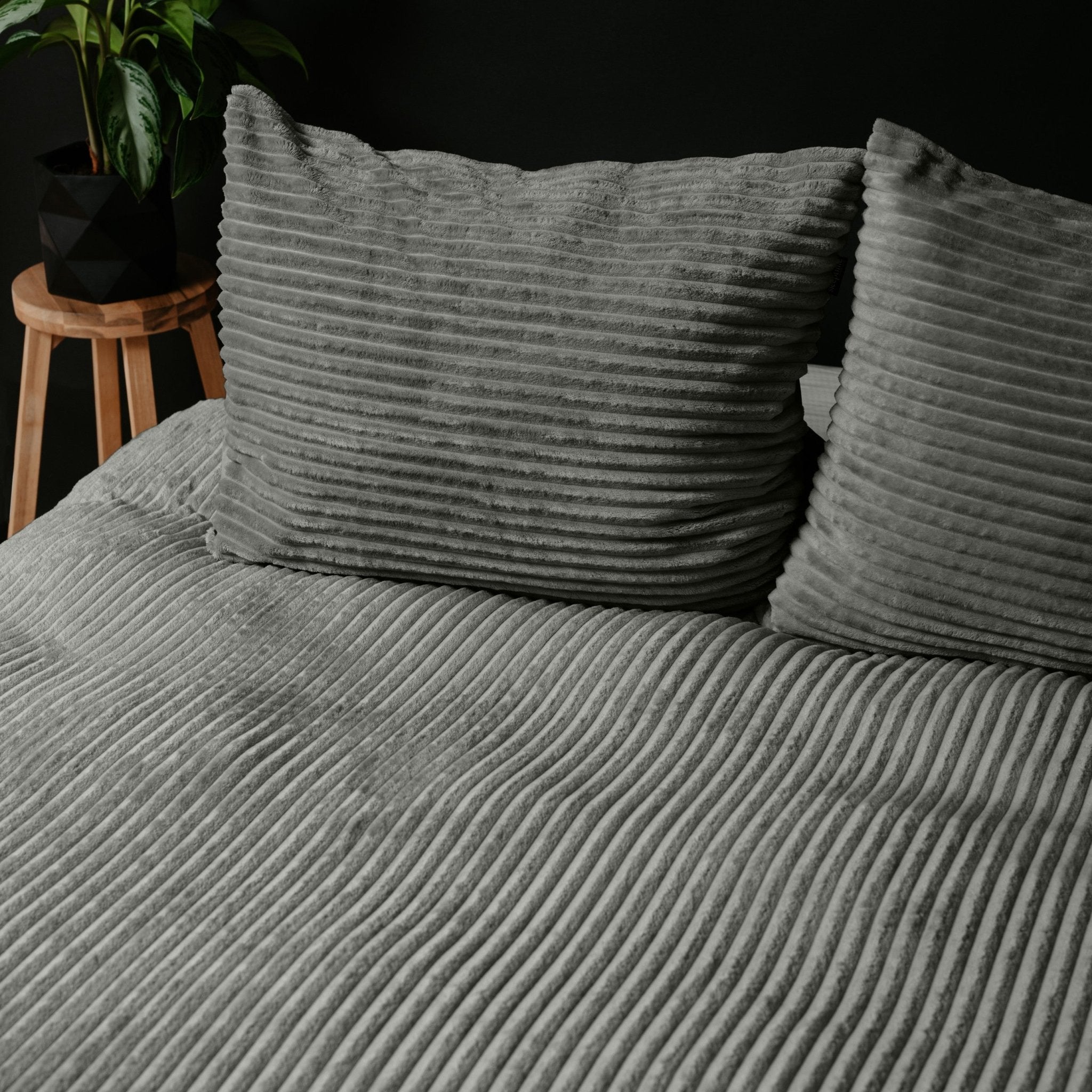 Sleeptime Rib Teddy Grijs Dekbedovertrek - Dromen & Wonen