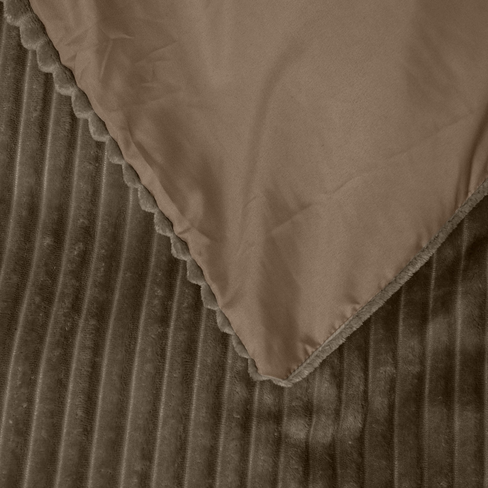 Sleeptime Rib Teddy Taupe Dekbedovertrek - Dromen & Wonen